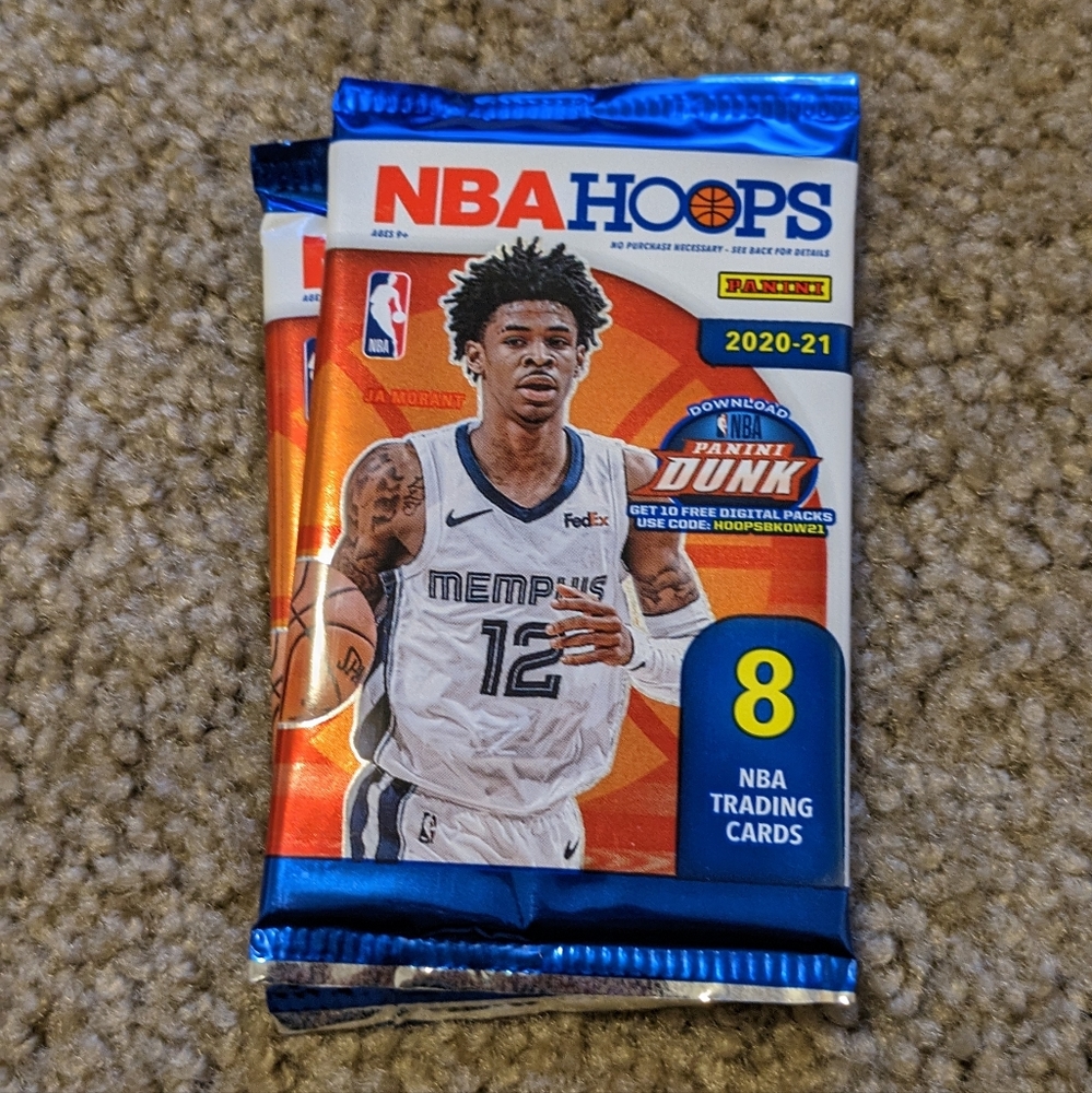 2X NBA Hoops 2020-21 Panini Packs